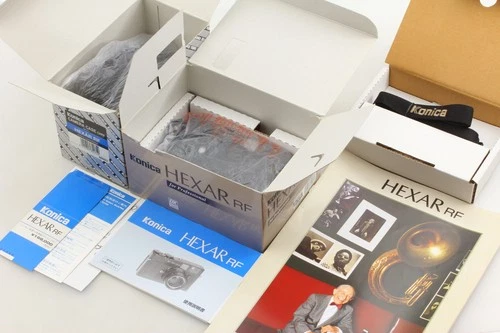 Tested [ Top MINT in Box  w/ Case ] Konica HEXAR RF 35mm Black Film Camera JAPAN