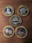 Lot 5 -  $10 Silver Strike Casino Rounds Total Of  3 Troy Oz .999   Silver (F01)