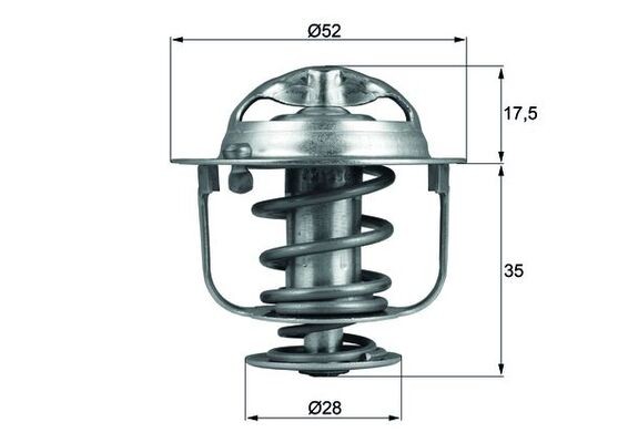 Thermostat liquide de refroidissement MAHLE TX 119 82D valve thermique auto