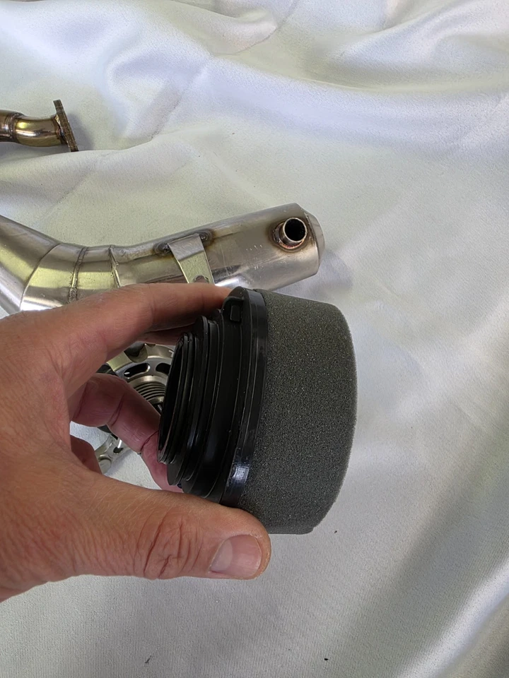 LOSI 5ive / Rovan Edelstahl Auspuff+Kupplungsglocke+Ritzel+Luftfilter - Bild 2 von 4