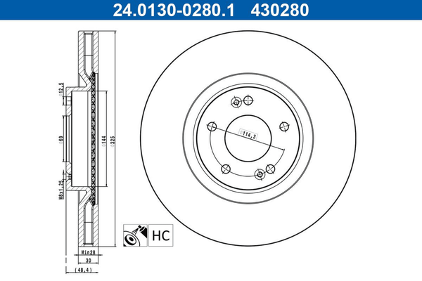 2X Bremsscheibe Vorderachse FüR Hyundai KIA Kona Santa FE IV V Sorento-image