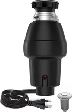 1/2 HP Garbage Disposal Food Waste Disposer Continuous Feed Stainless Steel