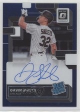 2022 Panini Donruss Optic Navy Blue Stars Prizm 23/99 Gavin Sheets Auto 1dm7