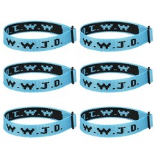 6PCS/12PCS WWJD Bracelet Pack for Women Men, Christian Gifts Wristbands, WWJD Br