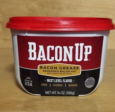 Bacon Up Bacon Grease Rendered Bacon Fat for Frying, Cooking 14oz EXP 2027