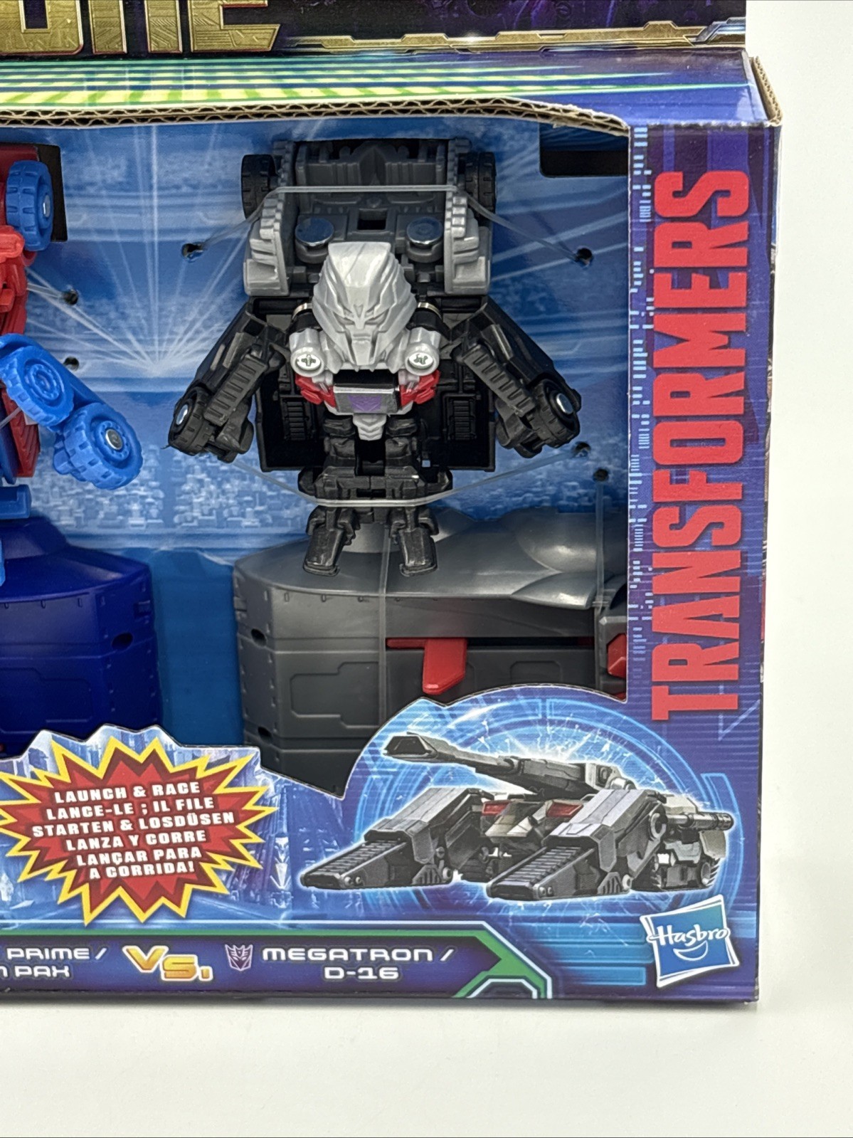 Transformers One Optimus Prime vs Megatron B16 Launch and Race 2" Action Figures