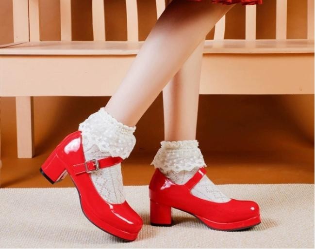 PANTOFOLA D’ORO Scarpe donna Mary Janes pelle sintetica tacco medio plateau decolte taglia US