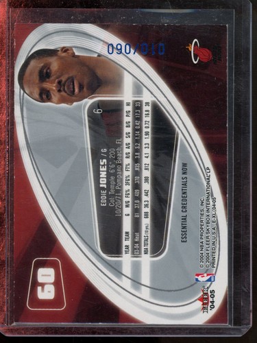 Eddie Jones 2004-05 Skybox E-XL Essential Credentials Future /60 - Picture 2 of 2
