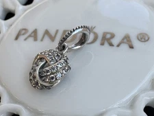 Authentic Pandora Sparkling Love Knot Pendant #390385CZ
