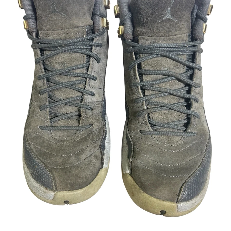 Nike Air Jordan 12 XII Retro GS Gris Lobo/Dorado 153265-005 Juvenil Talla 7y Gamuza Foto 3 de 4