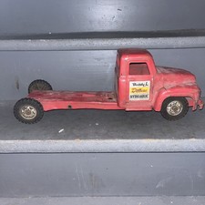 vintage buddy L Deluxe hydraulic Truck Red
