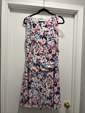 Lauren Ralph Lauren Sheath Dress Womens Size 12 Multicolor Floral Sleeveless