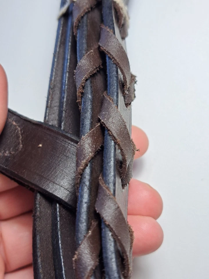 Tough-1 Snaffle Bridle Raised Full Size Leather Brown Equestrian Tack NEW Tags - Image 4 of 4