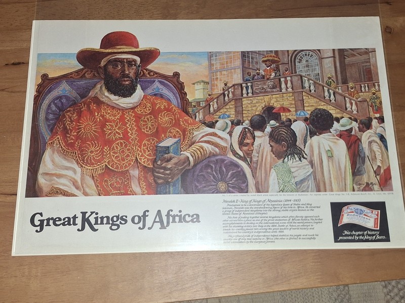 Vintage Budweiser Great Kings Of Africa Poster Print No. 5