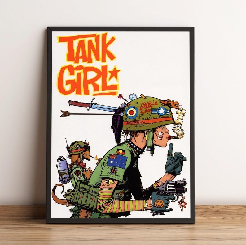 Poster artistico Tank Girl - Stile fumetto punk