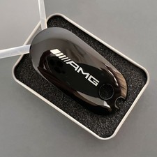 Glanzschwarz AMG Emblem Logo Schl&uuml;ssel-Abdeckung F&uuml;r Mercedes-Benz Autoschl&uuml;ssel