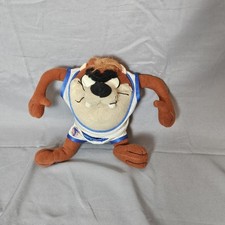 1996 Space Jam Taz Plush Warner Bros Tasmanian Devil Basketball Jersey Toy