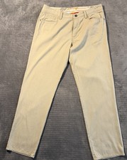 Tommy Bahama Men's Khaki Beige Straight Leg Pants 34x34 Cotton Tencel Blend
