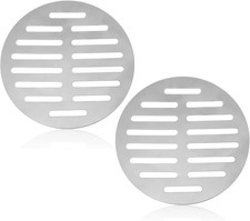 2PCS 5 Inch Stainless Steel Floor Drain Covers, Basement Bathroom Kitchen