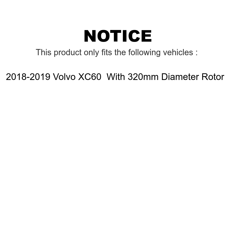 Rear Coated Disc Brake Rotors And SemiMetallic Pads Kit For Volvo XC60