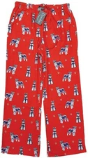 Schnauzer Unisex Lightweight Cotton Blend Pajama Bottoms- Large