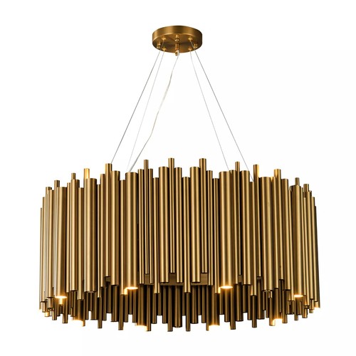 Lampadario moderno rame acciaio inox plafoniera lampade cucina luci - Foto 12 di 15