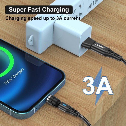 3 in 1 PD 60W USB C To Type-C Micro USB iOS Magnetic 3A Fast Charging Data Cable - Picture 8 of 28