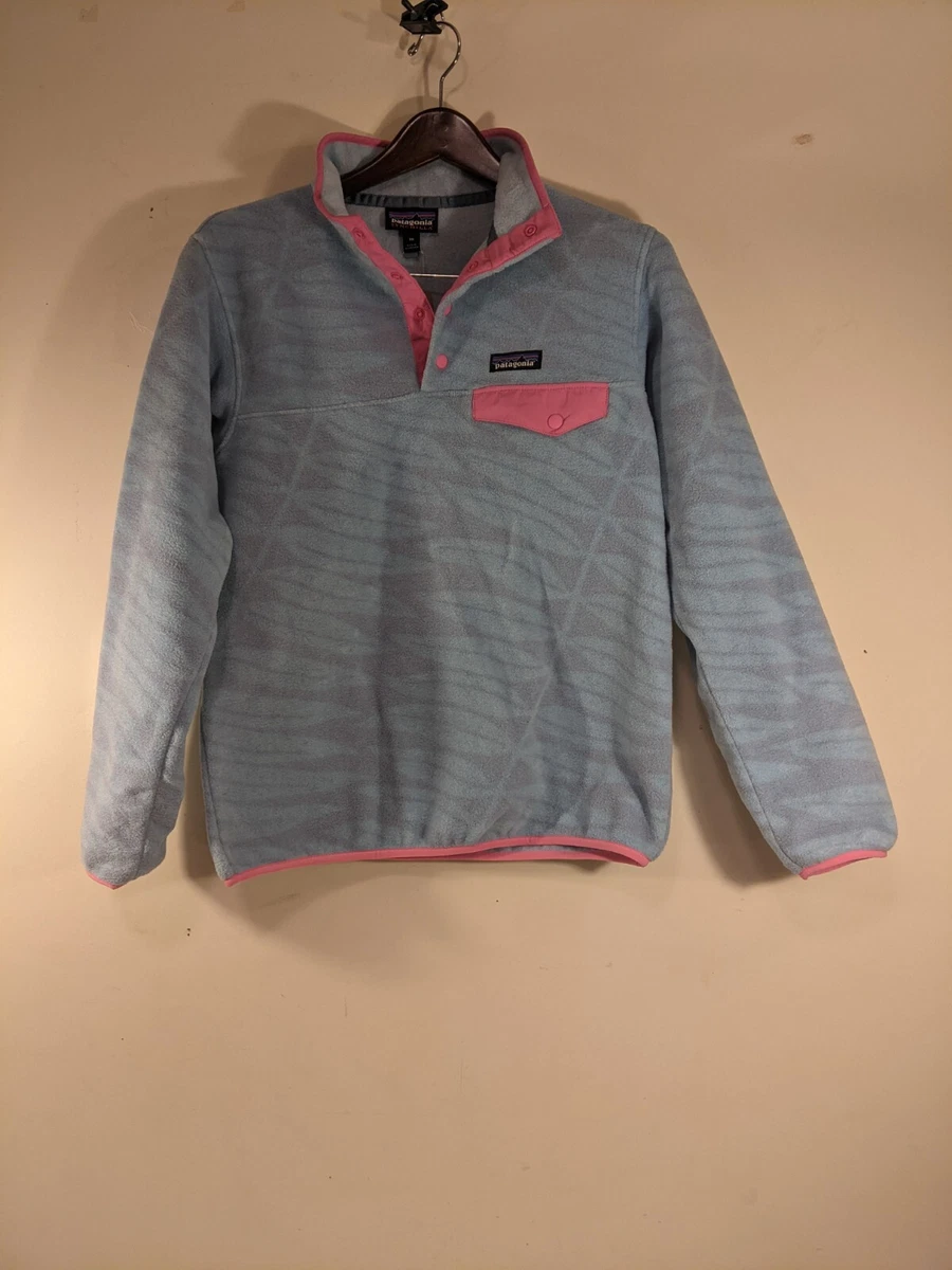Patagonia Eucalyptus Fronds Vela Blue Synchilla Snap T Fleece Pullover  25455 XS | eBay