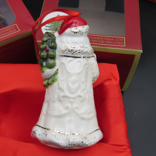Spode Christmas Tree Ornaments, Three (3), Santa - Bless This House- St. Nick - Picture 14 of 18