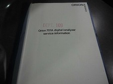 Orion Research Model 701A Digital Ionalyzer Service Information 