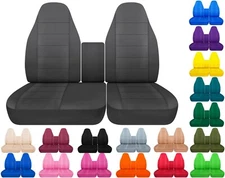 Truck seat covers Fits 1997-2003 Ford F150 40-60 Hi Back Seats w Console Cotton