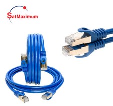 Cat7 S/FTP Ethernet Patch Cord High Speed LAN Network Cable Blue 25ft- 200ft LOT