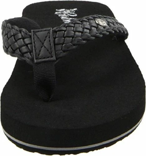 SANDÁLIA FEMININA COBIAN FLIP FLOP TRANÇADA SALTO PRETO BRB10-001 NOVA COM ETIQUETAS - Imagem 2 de 4