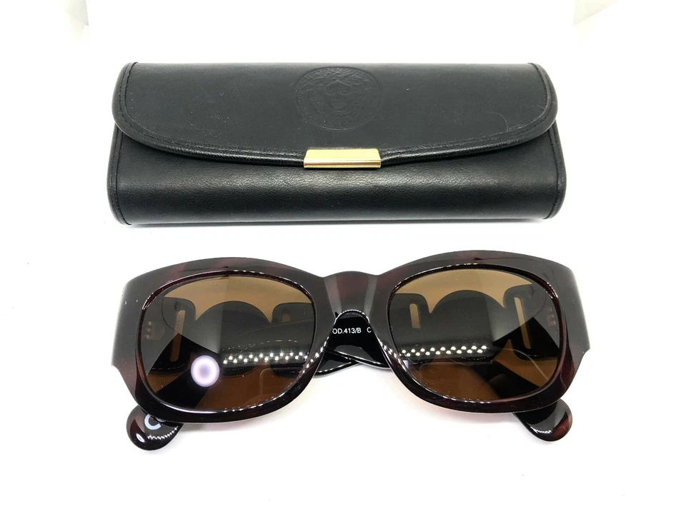 RARO!! Gafas de sol Gianni Versace Mod.413/B Col.900 vintage Rihanna Migos doradas Foto 2 de 4