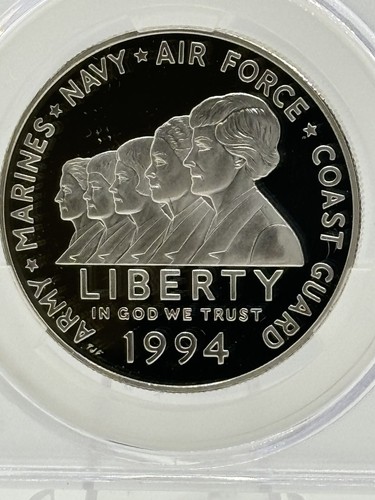 1994 P Women In The Military Memorial Commem Silver Dollar CAC PR69 #1087 - Picture 3 of 6
