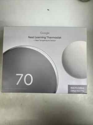 Google Nest Learning Thermostat (4th gen) w/ Temperature Sensor (2nd gen) Silver