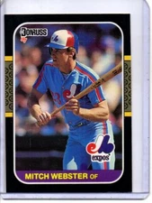1987 DONRUSS #335 MITCH WEBSTER MONTREAL EXPOS