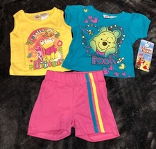 Disney WINNIE THE POOH Shorts, Tee and Tank 3 Piece Set 12 Months NWT