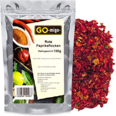 100g Rote Paprikaflocken 0,1kg - GOmigo