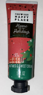 Find Your Happy Place~Hand Cream Travel Sz~1oz. Nutmeg & Sweet Cream~Dye Free