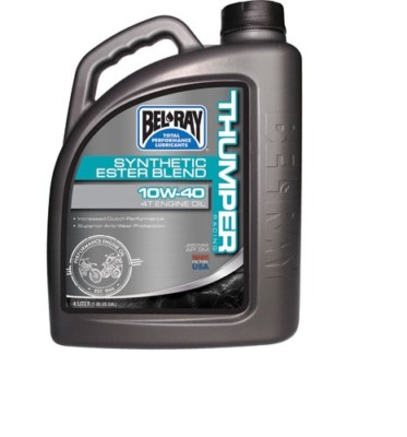 Bel-Ray 10W-40 Thumper Racing Synthetic Blend 4T Engine Oil 4 Liter Bike ATV