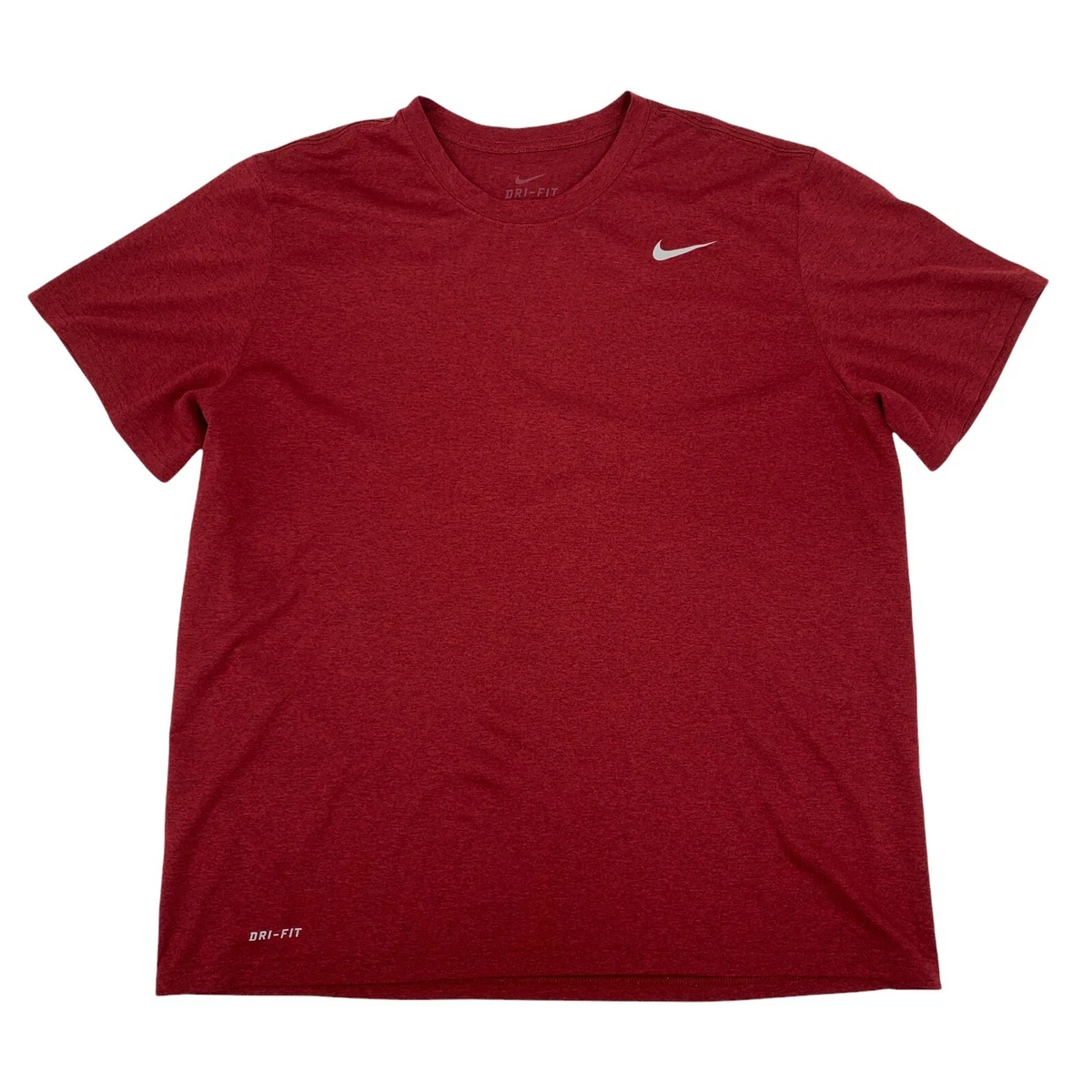 Nike Training T Shirt Men Size XL Wine Red Short Sleeve Moisture Wicking Dri Fit