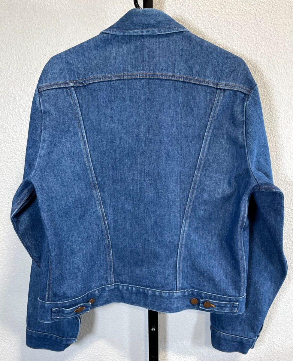 Wrangler Mens Vintags 1970's Denim Blue Trucker Jean Jacket Sz M