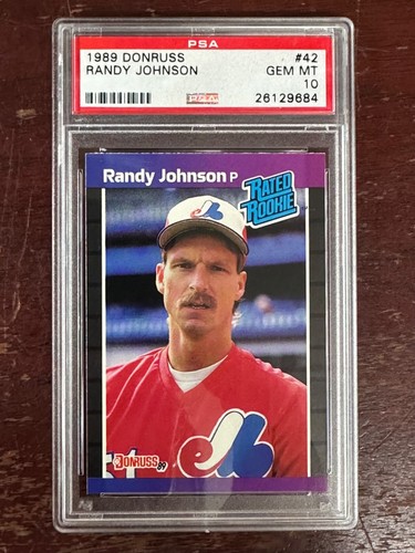 1989 Donruss #42 Randy Johnson Rated Rookie RC Card - PSA 10 GEM MT