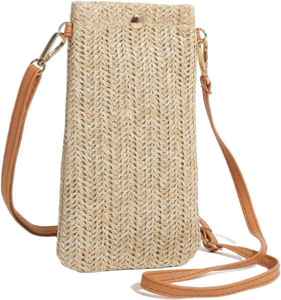 Siyecioa Handytasche Zum UmhäNgen Damen, UmhäNgetasche Damen Klein, Strohtaschen-image