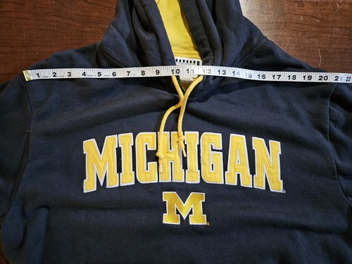 Vintage Michigan Wolverines Foot Locker Hoodie Hooded Sweatshirt In Blue Size XL - Picture 6 of 8
