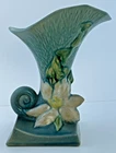 Roseville Pottery Blue Green Clematis Cornucopia 191-8