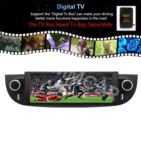 Car Stereo Radio Single Din GPS Navi Touch Screen BT Fit For Fiat 500 2007-2018 - Foto 22 di 24