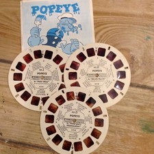 Vintage Viewmaster Reels With Booklet Popeye 1962 5161, 5162, 5163 VGC