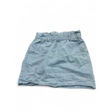 Cat Jack Girls Stretchy Blue Denim Skirt Large Pockets 10/12
